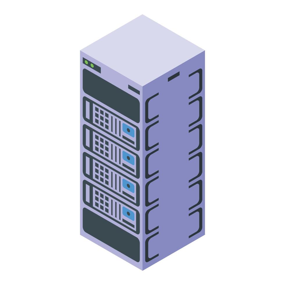 Customer database network icon, isometric style vector