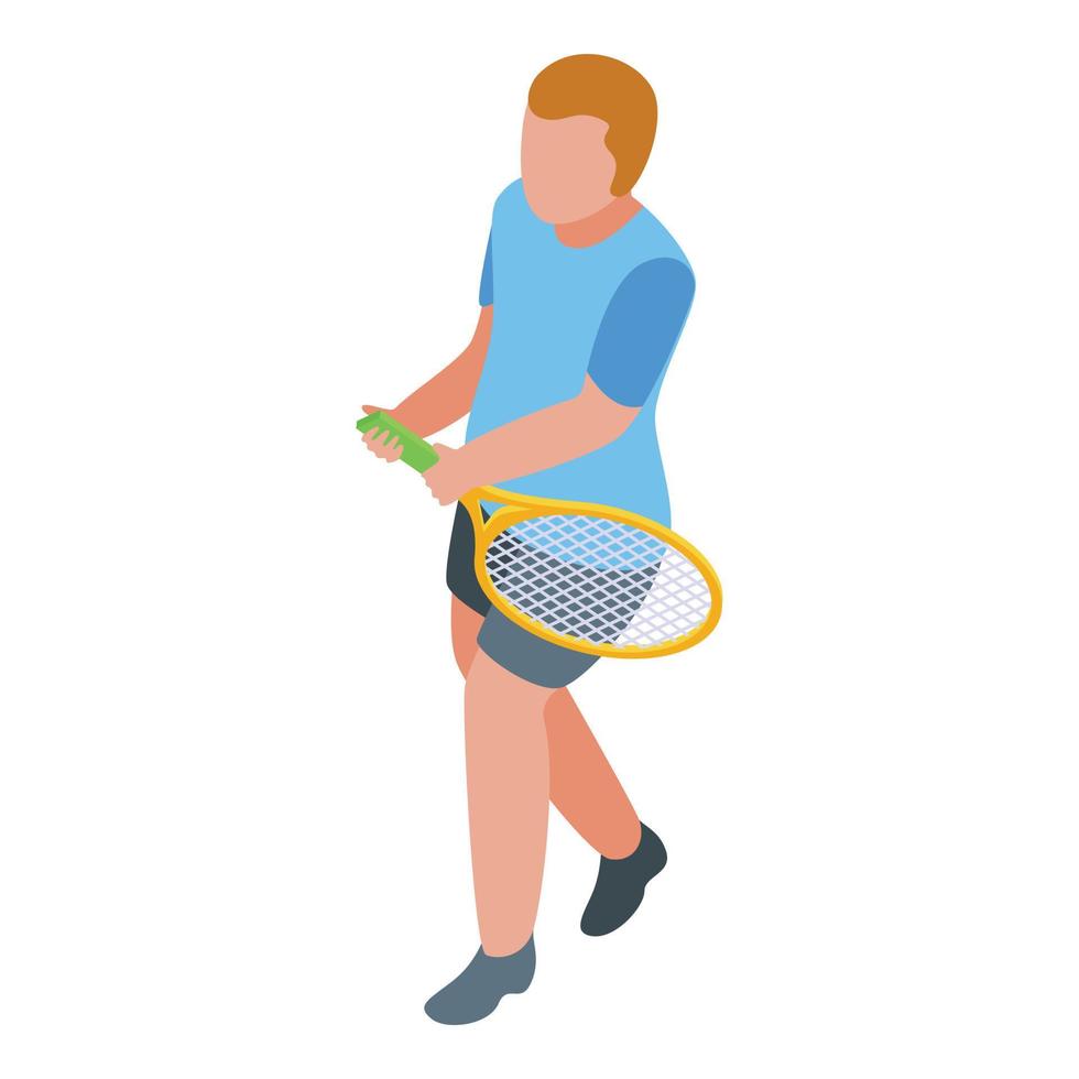 icono de jugador deportivo activo, estilo isométrico vector