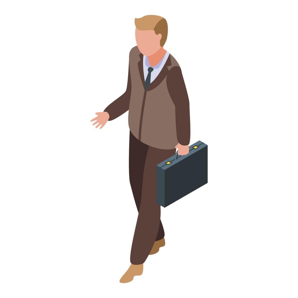 Professional collaboration icon, isometric style vector