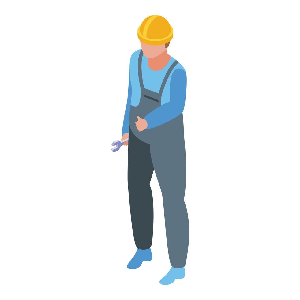 Working collaboration icon, isometric style vector