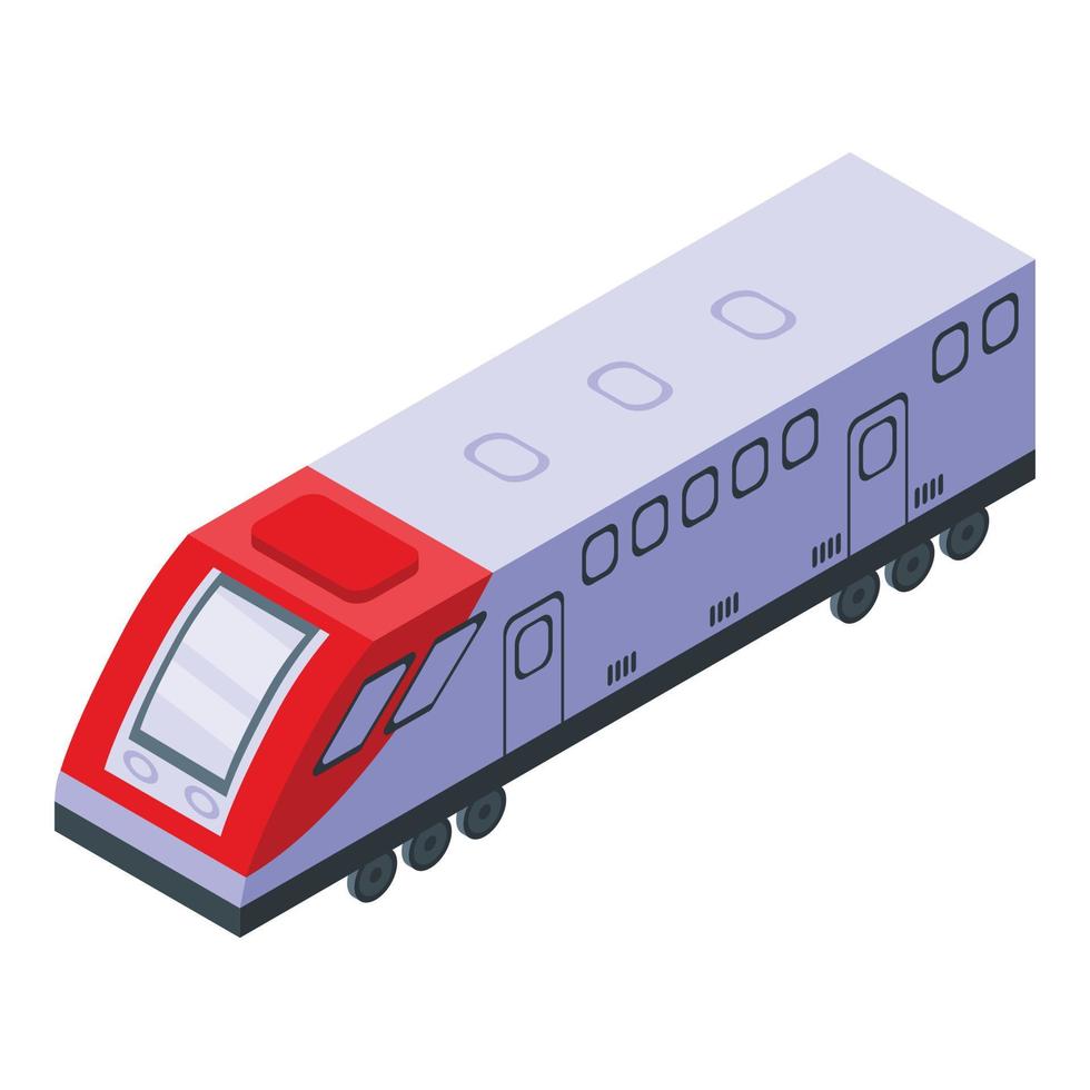 Train tunnel icon, isometric style vector