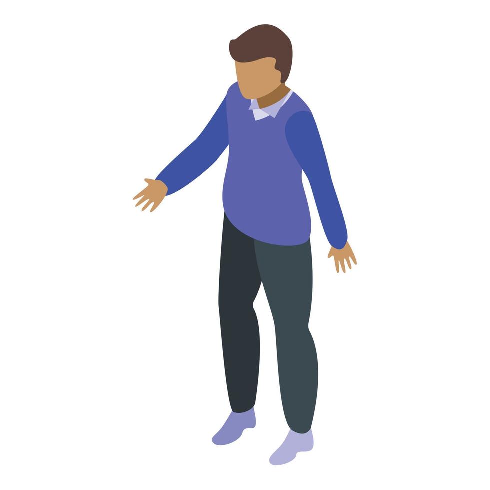 Indian school uniform icon, isometric style vector