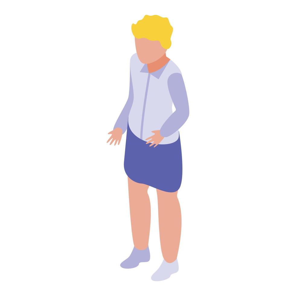 Summer school uniform icon, isometric style vector