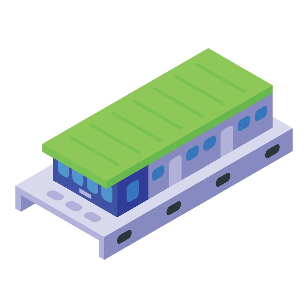 Ferry public icon, isometric style vector