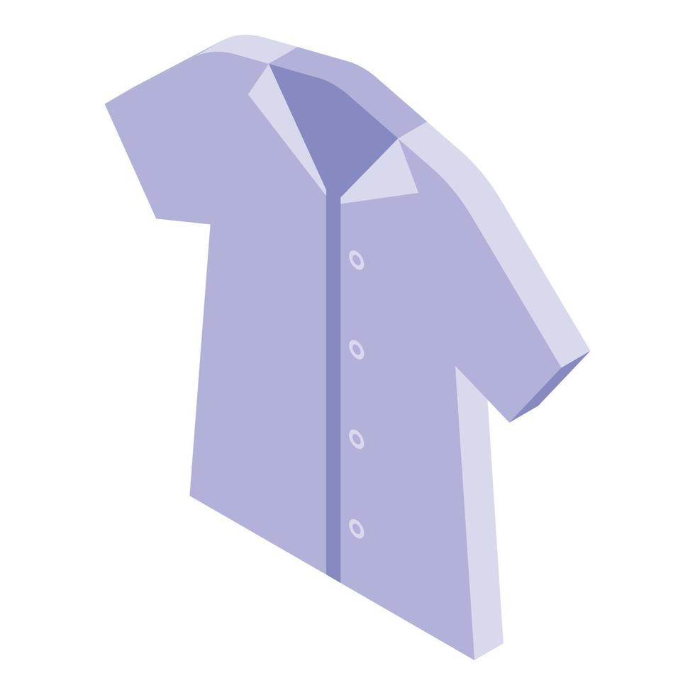 icono de camisa de uniforme escolar, estilo isométrico vector