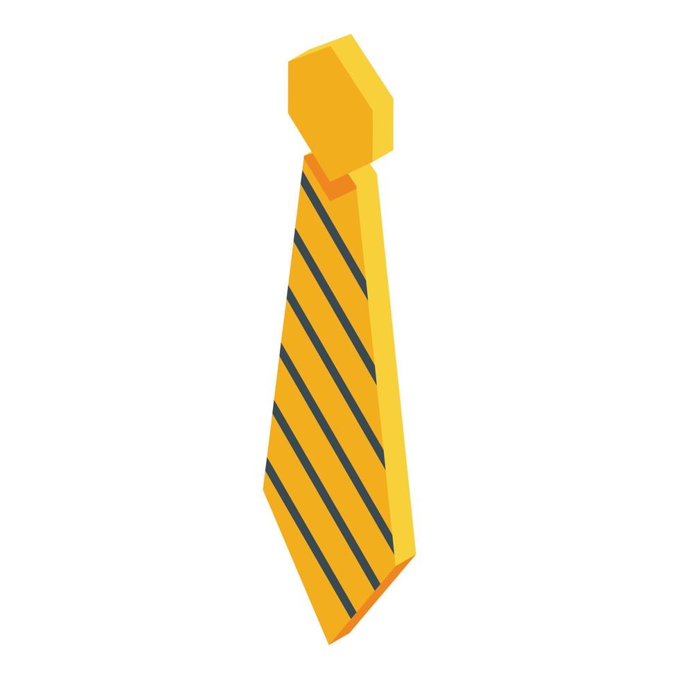 School uniform tie icon, isometric style vector