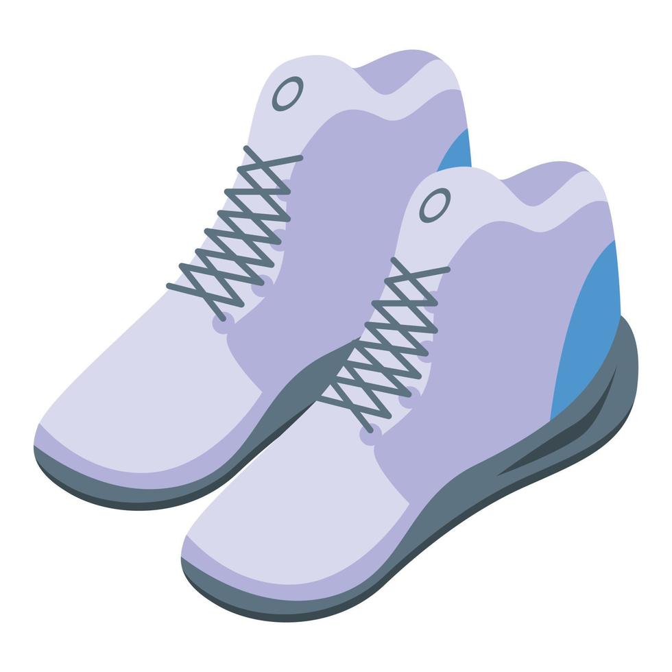 icono de zapatos deportivos, estilo isométrico vector