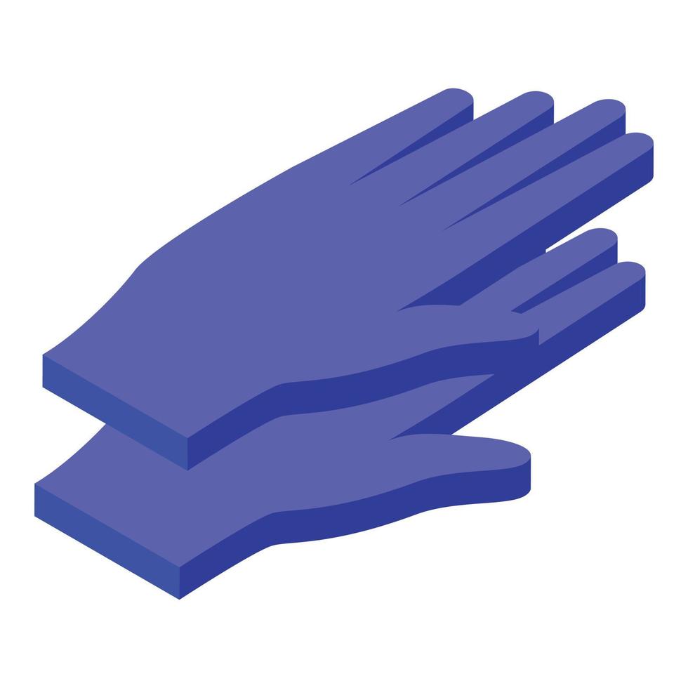 Hospital gloves icon, isometric style vector