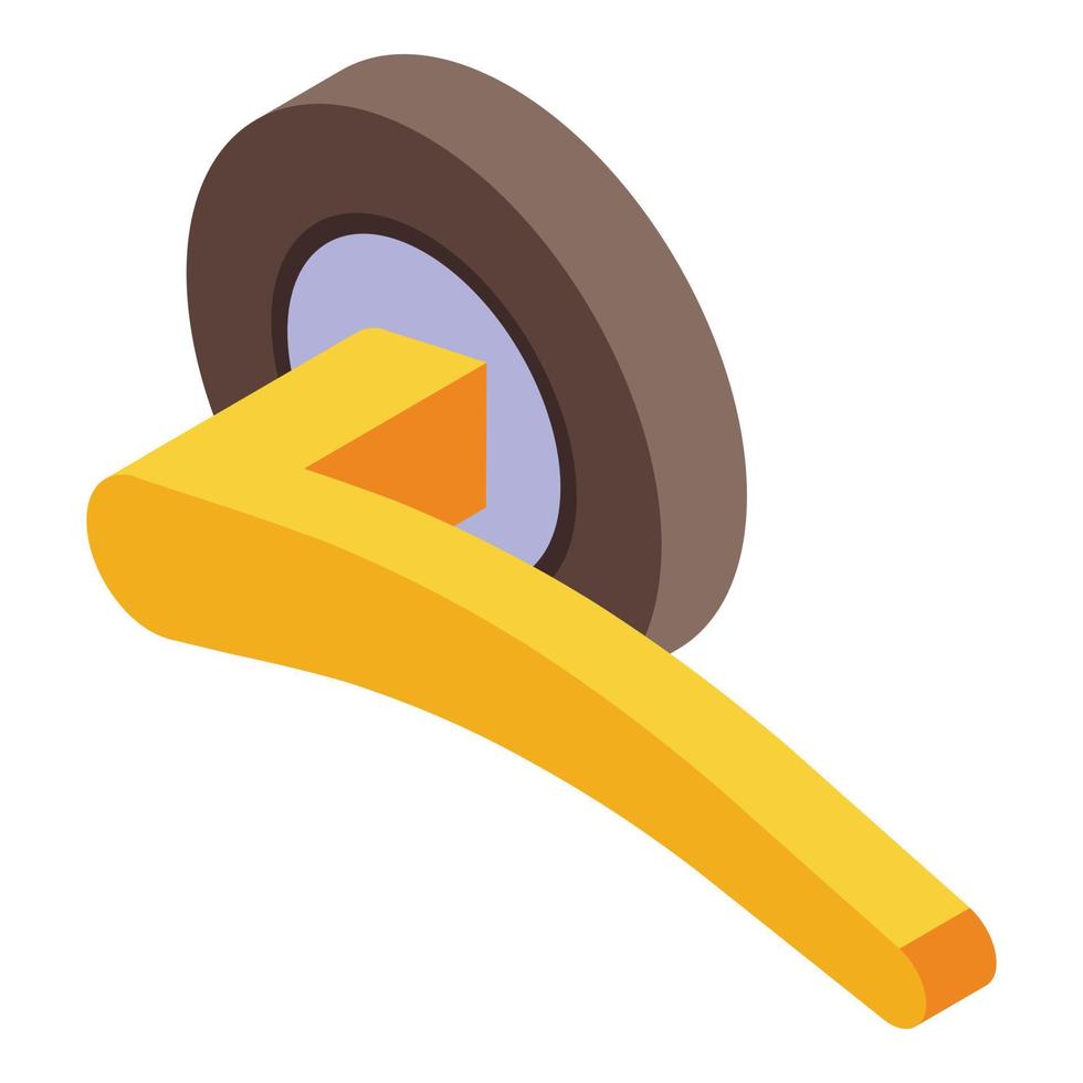 Entrance handle icon, isometric style vector