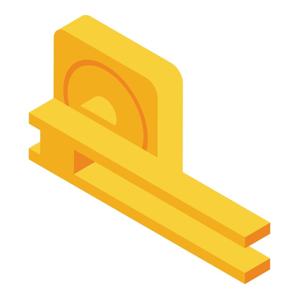 New door handle icon, isometric style vector