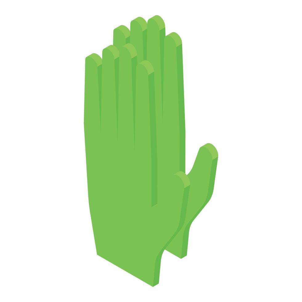 icono de guantes de doctor, estilo isométrico vector