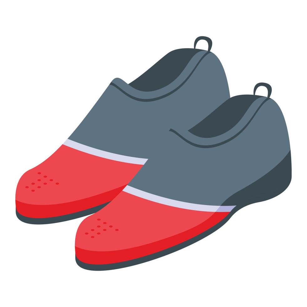 Yoga shoes icon, isometric style vector