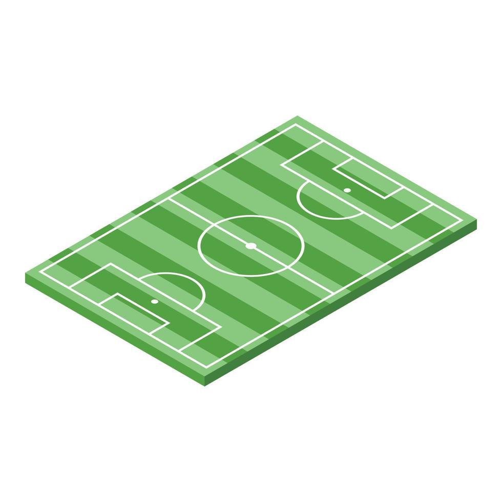 Soccer field icon, isometric style vector