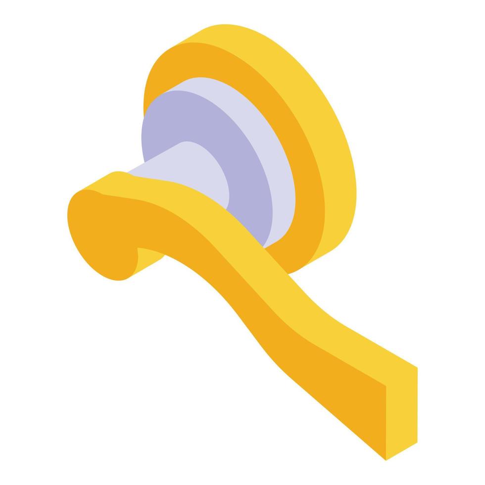 Modern door lock icon, isometric style vector