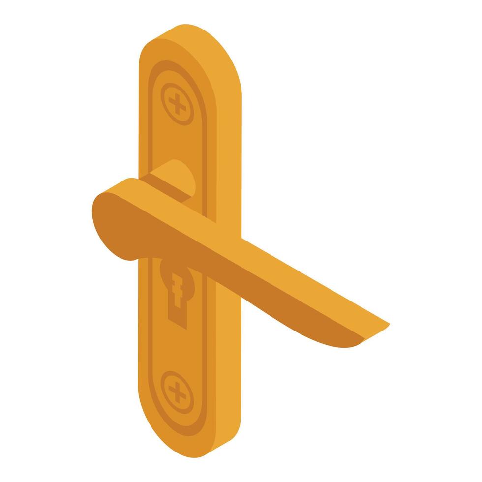 Apartment handle door icon, isometric style vector