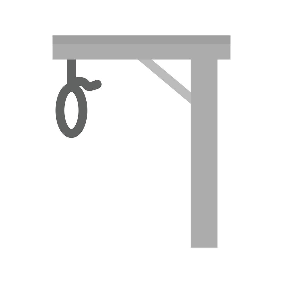 Gallows Flat Greyscale Icon vector