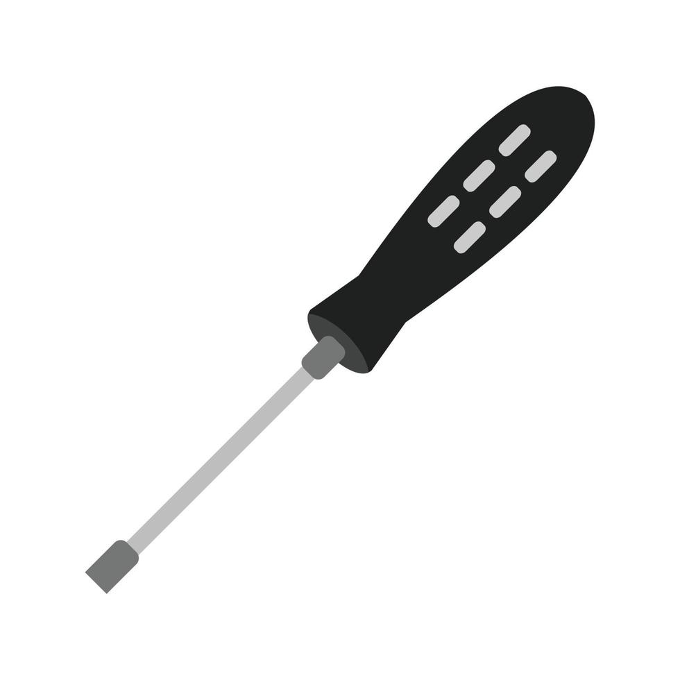 Screw Driver Flat Greyscale Icon vector