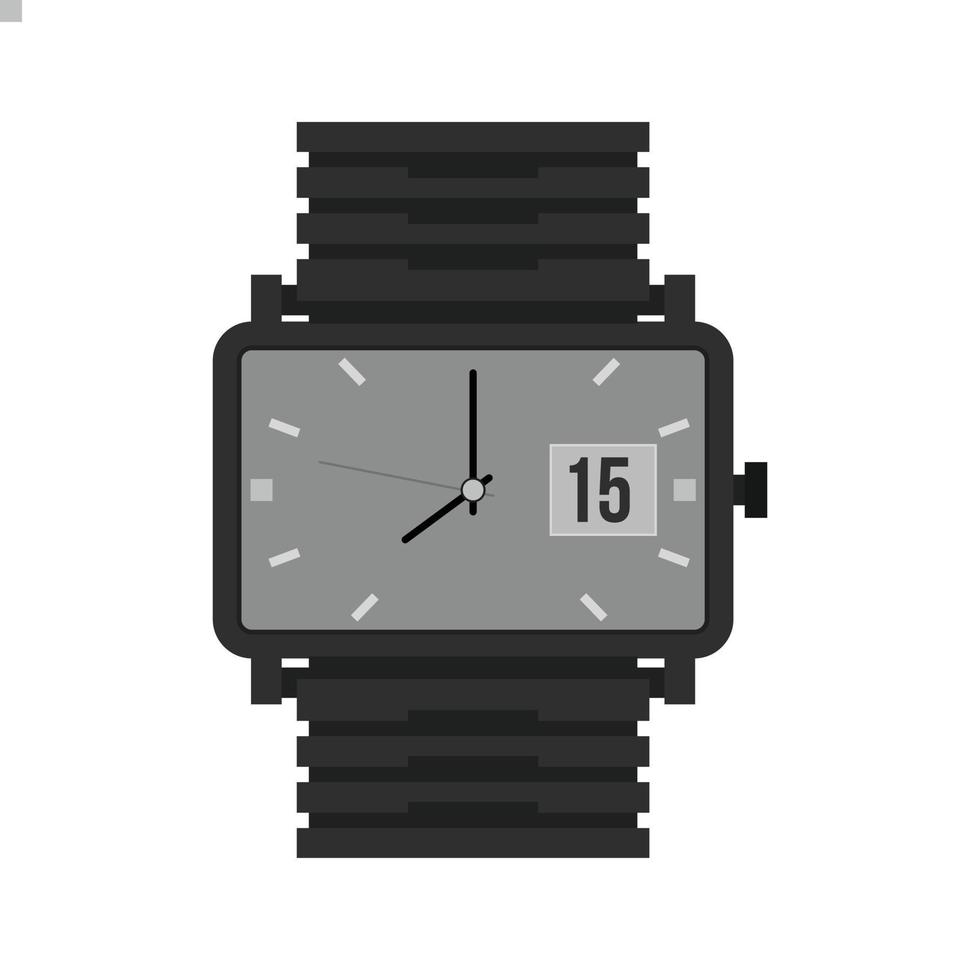 reloj deportivo icono plano en escala de grises vector