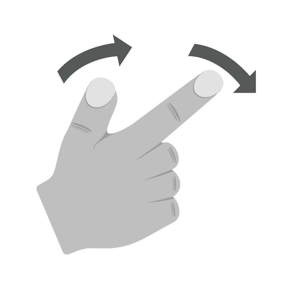 Rotate Right Flat Greyscale Icon vector