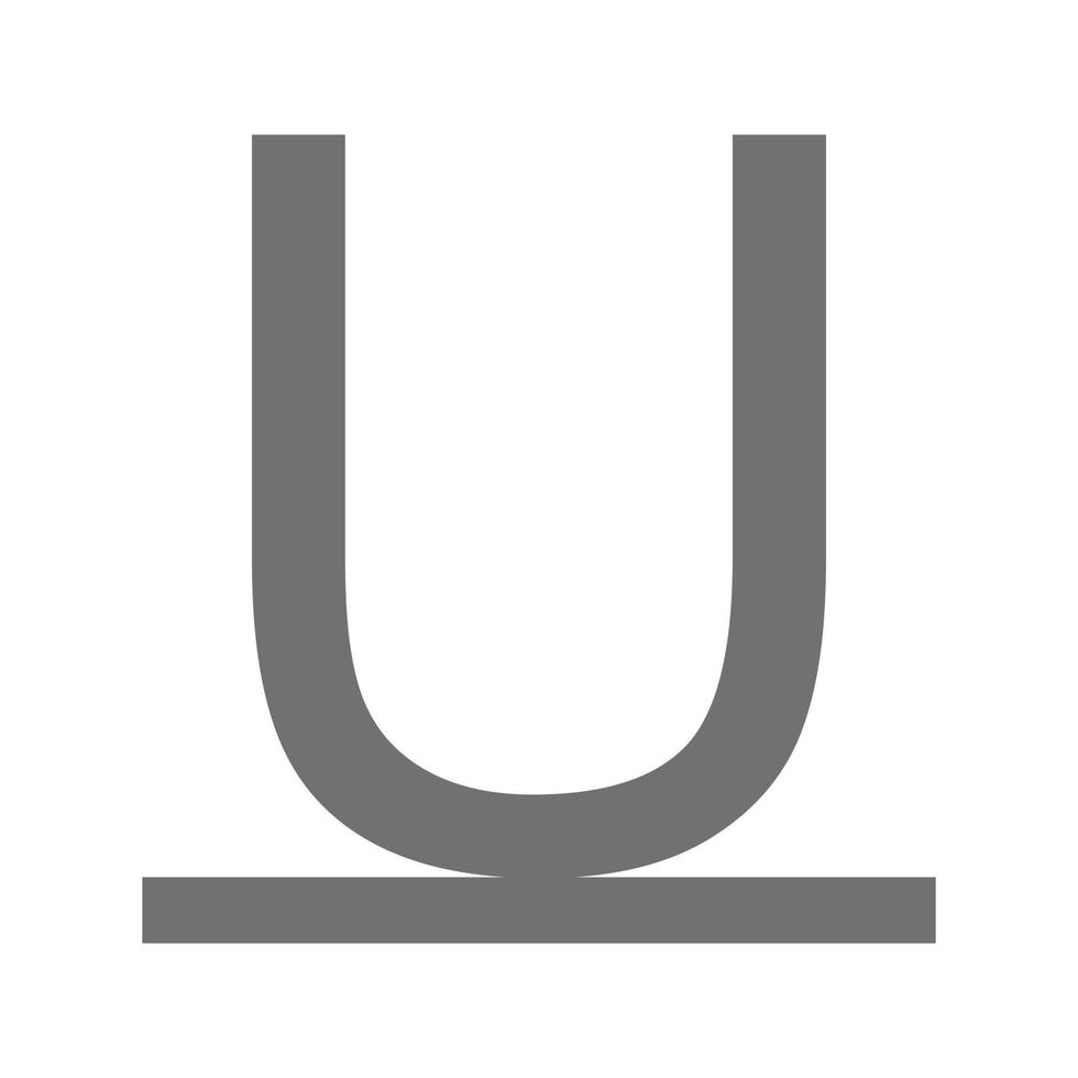 Underline Flat Greyscale Icon vector