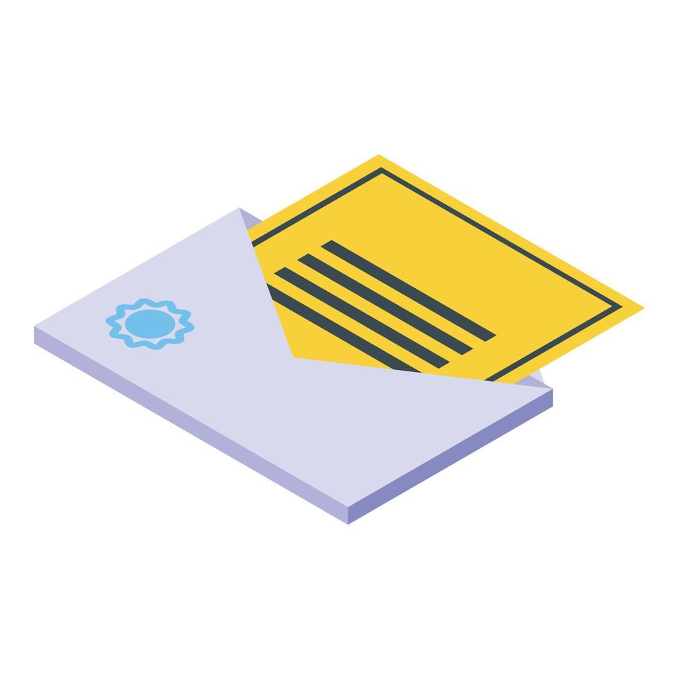 Event invitation icon, isometric style vector