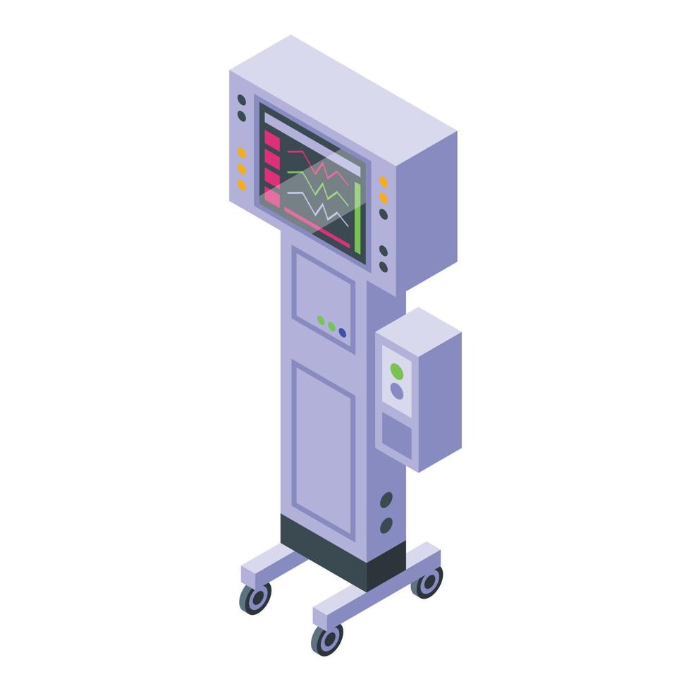 Breath ventilator icon, isometric style vector