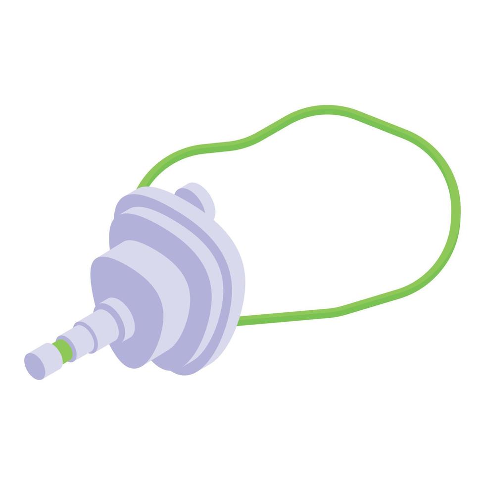 Breath mask icon, isometric style vector