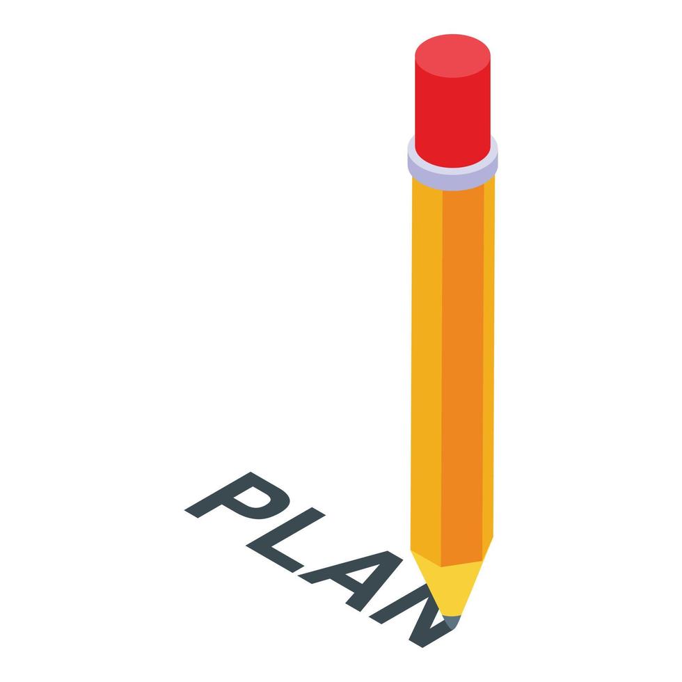 Problem solving plan icon, isometric style vector