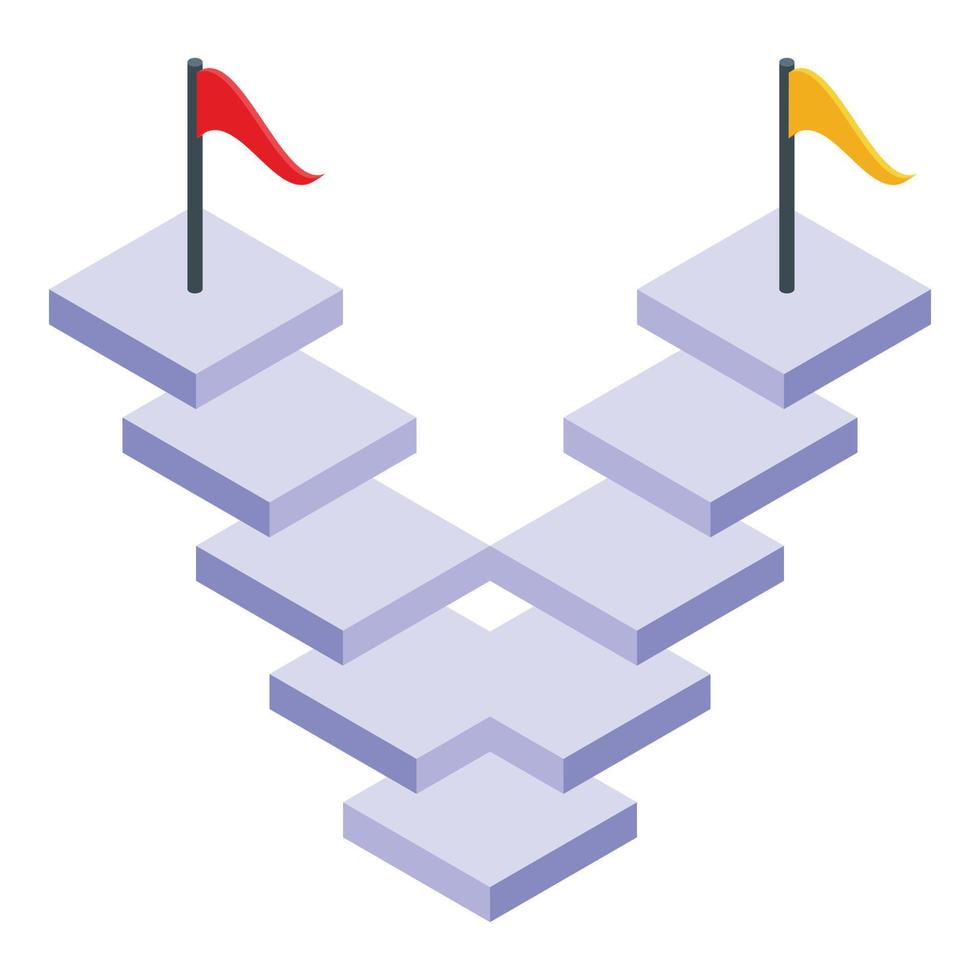 Opportunity stairs icon, isometric style vector