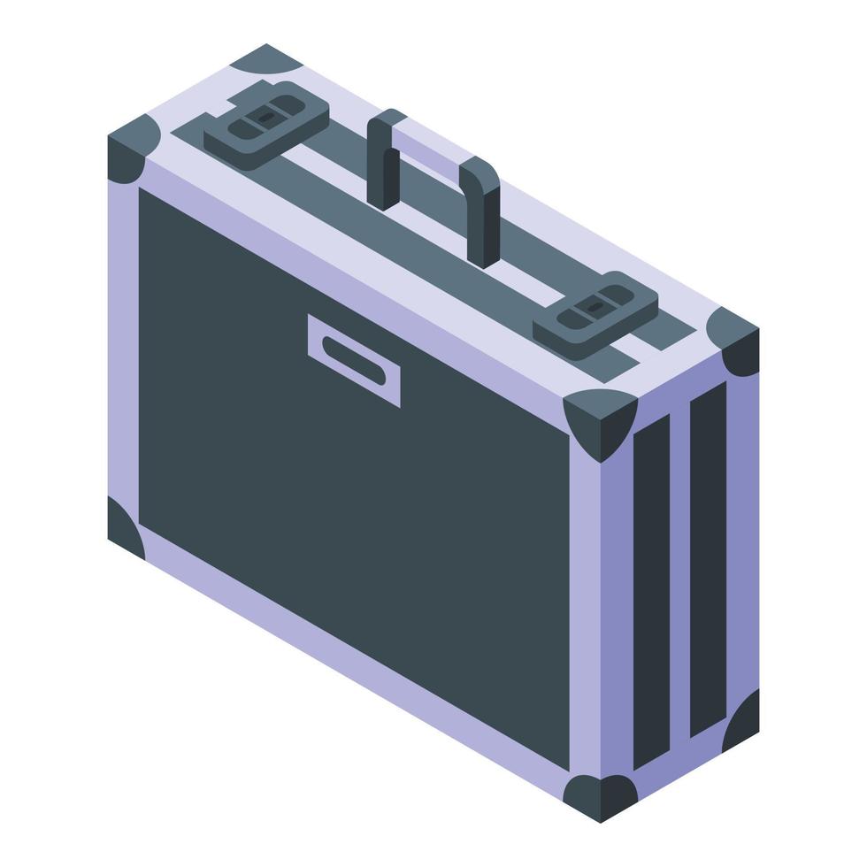 Baggage briefcase icon, isometric style vector