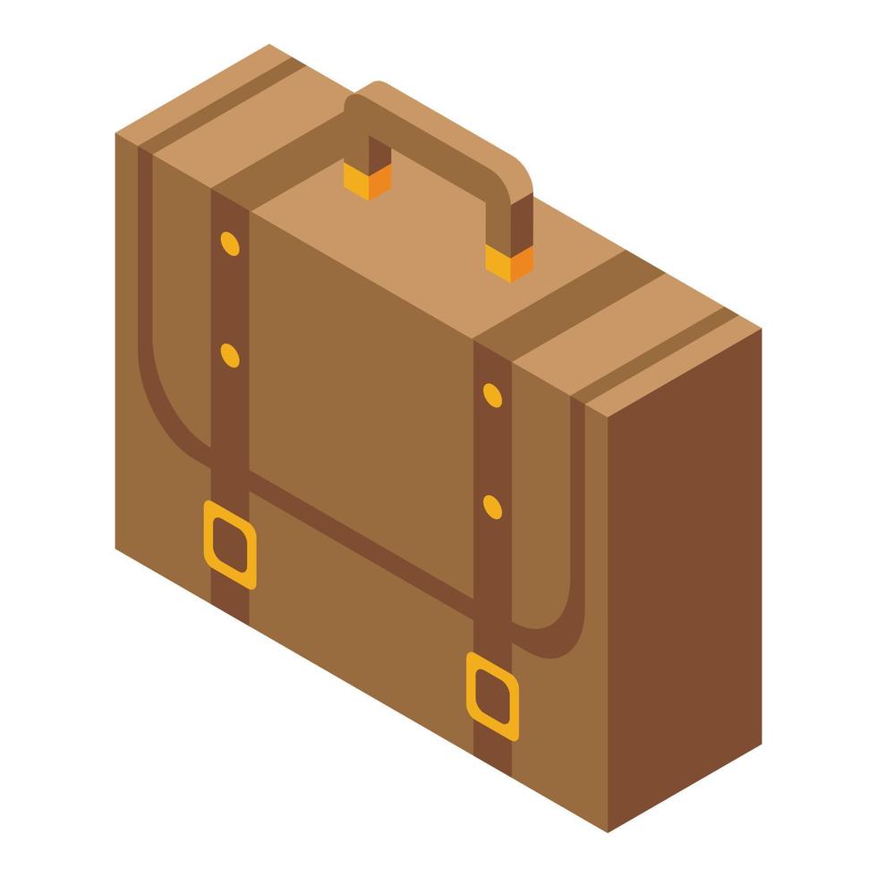 Briefcase bag icon, isometric style vector