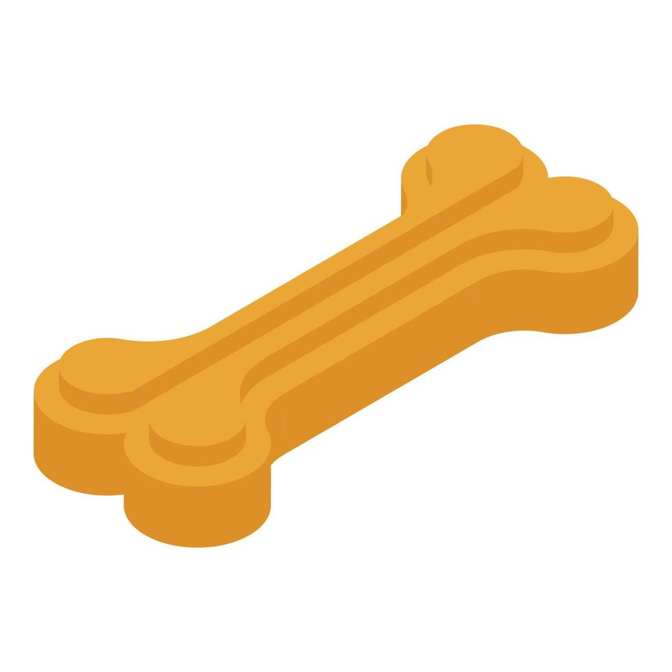 Dog food bone icon, isometric style vector