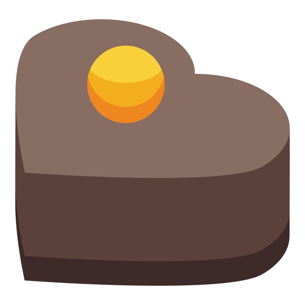 Heart chocolate icon, isometric style vector