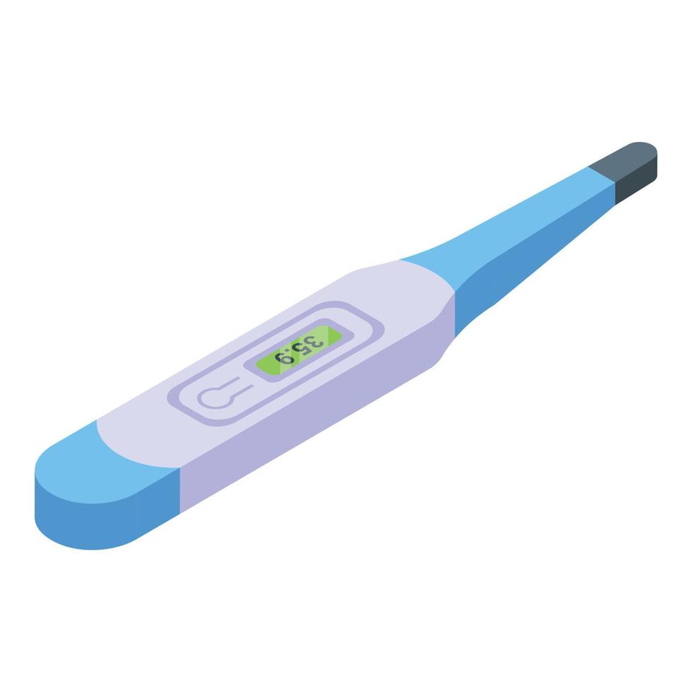 Healthy digital thermometer icon, isometric style vector