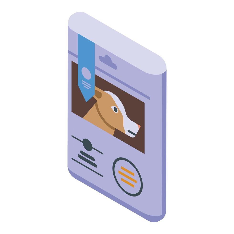 Package dog food icon, isometric style vector