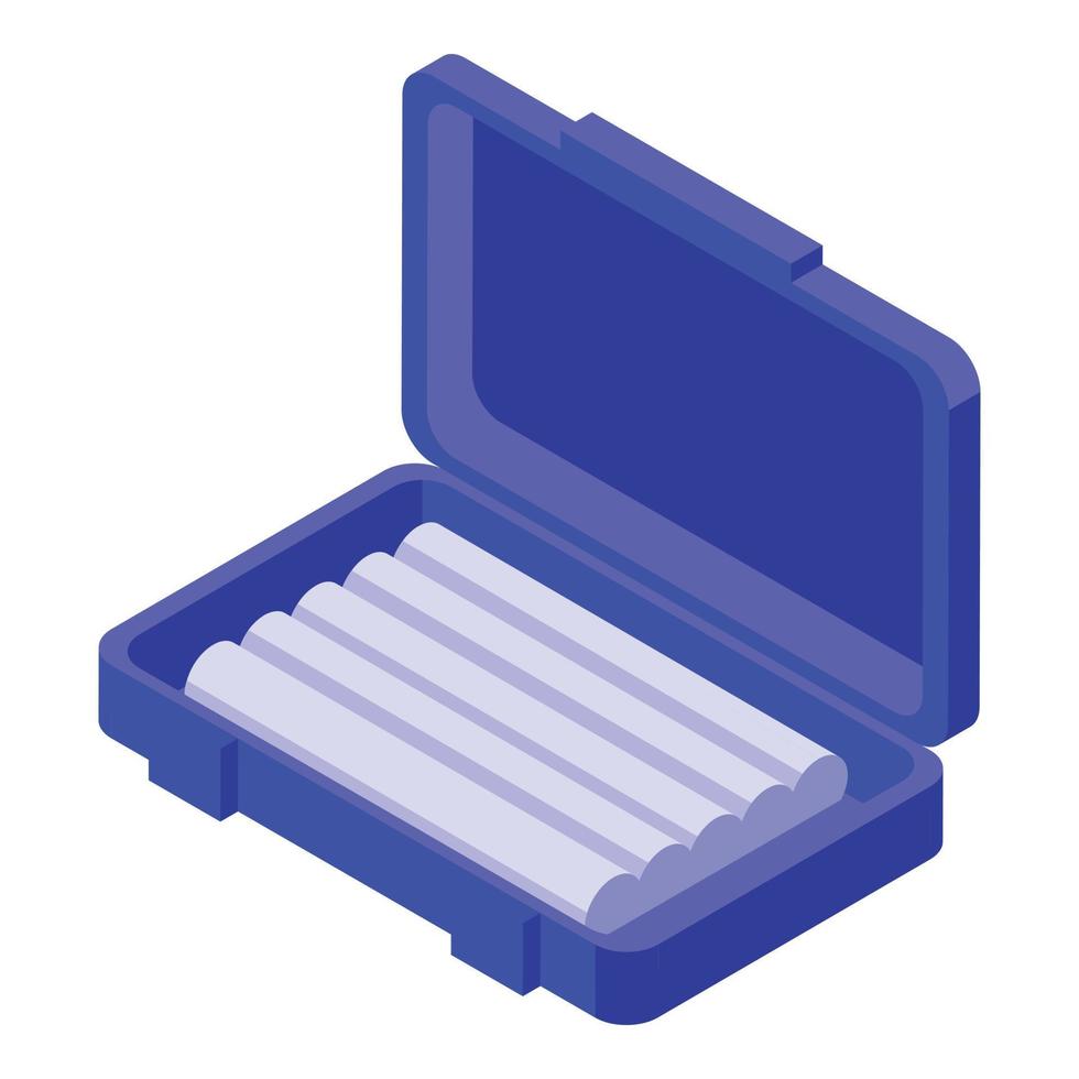 Tooth braces box icon, isometric style vector