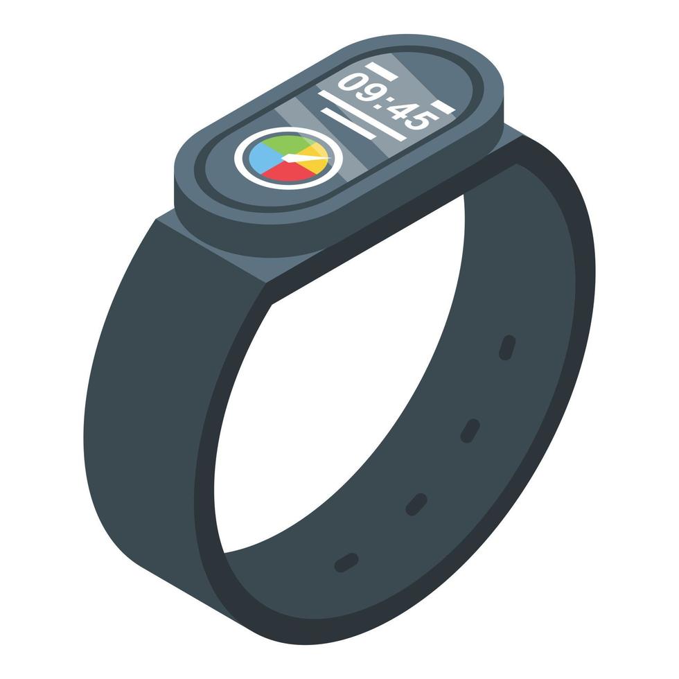 Smartwatch internet speed icon, isometric style vector