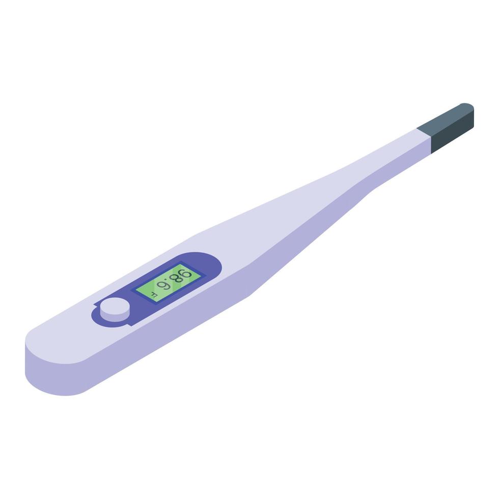 Instrument digital thermometer icon, isometric style vector