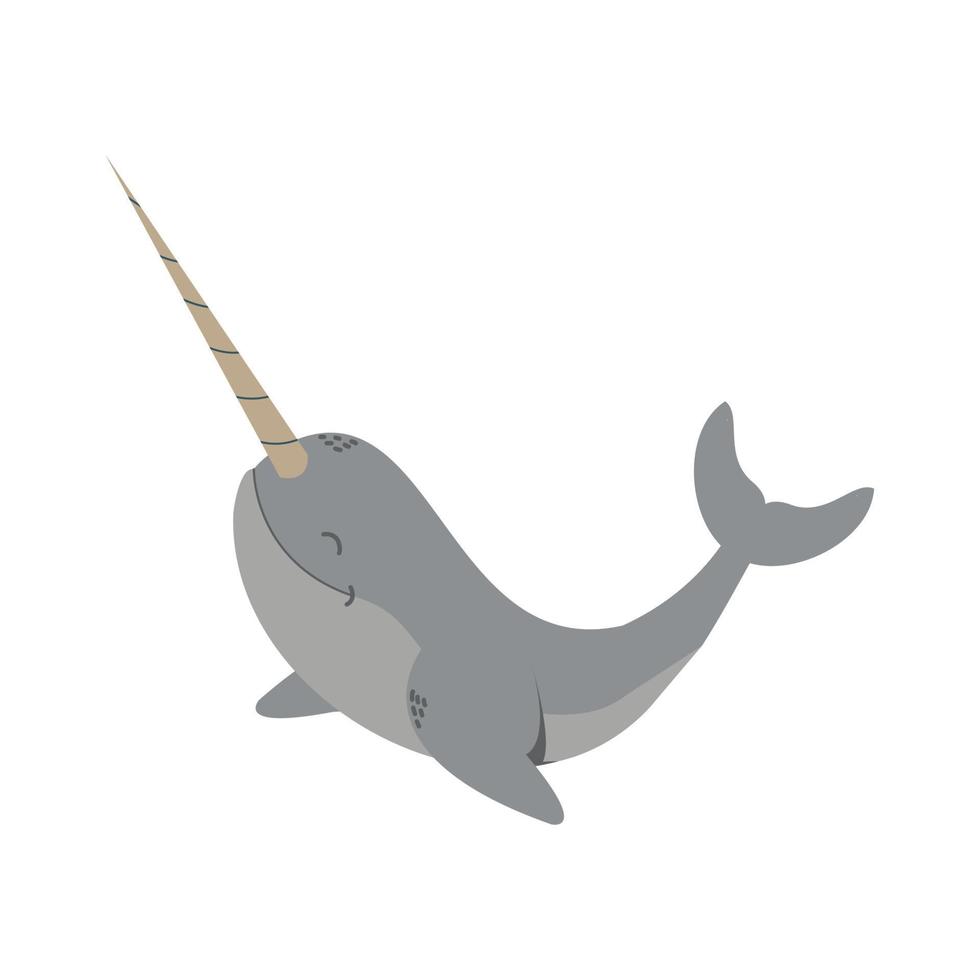 narwhal Vector drawing icon sign