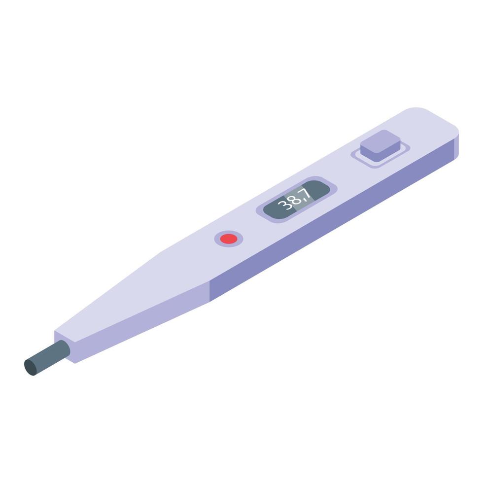 Medical digital thermometer icon, isometric style vector