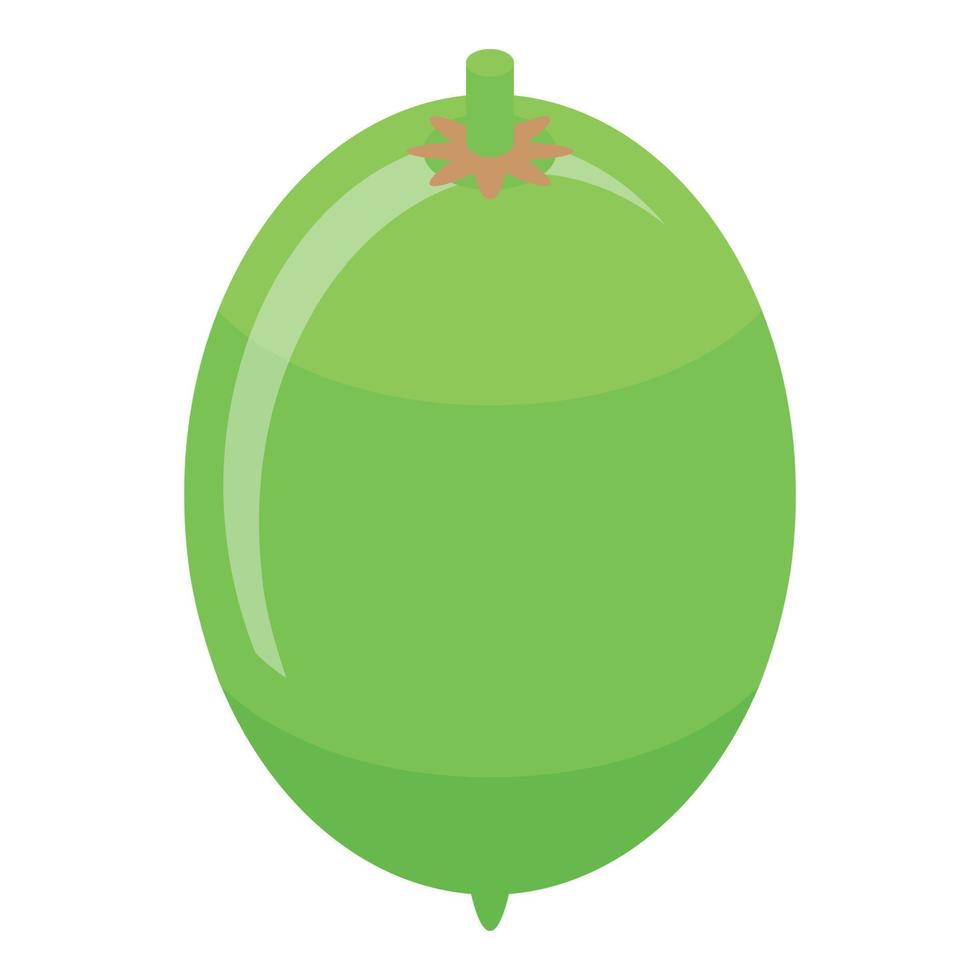 icono de jojoba verde, estilo isométrico vector