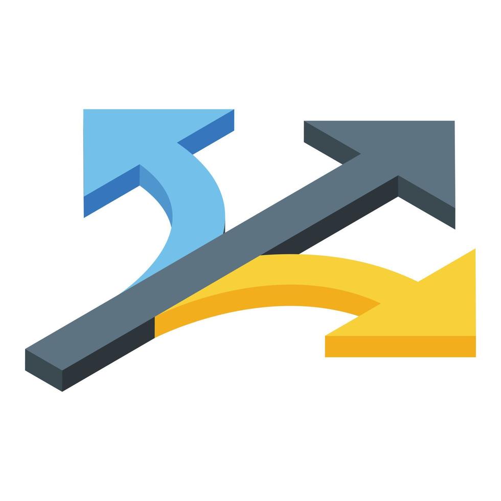 Opportunity directions icon, isometric style vector