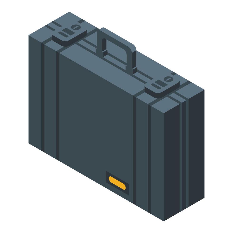 Plastic briefcase icon, isometric style vector