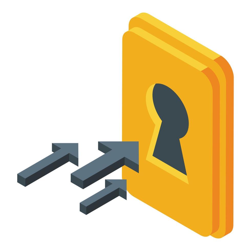 Keyhole opportunity icon, isometric style vector
