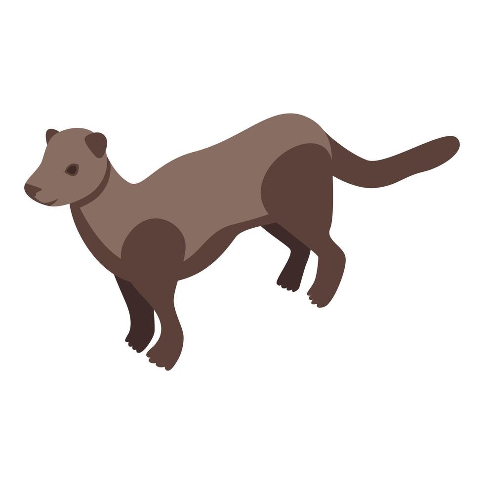 Ocean mink icon, isometric style vector