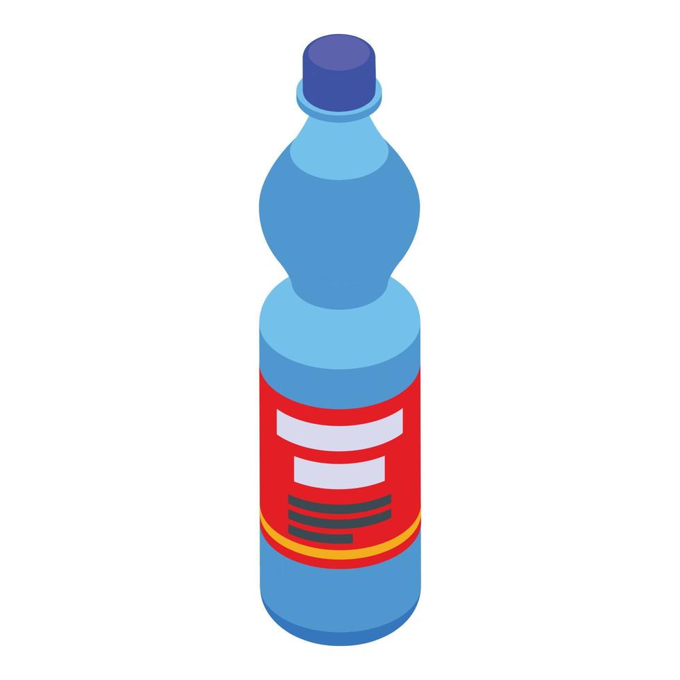 Sport nutrition bottle icon, isometric style vector