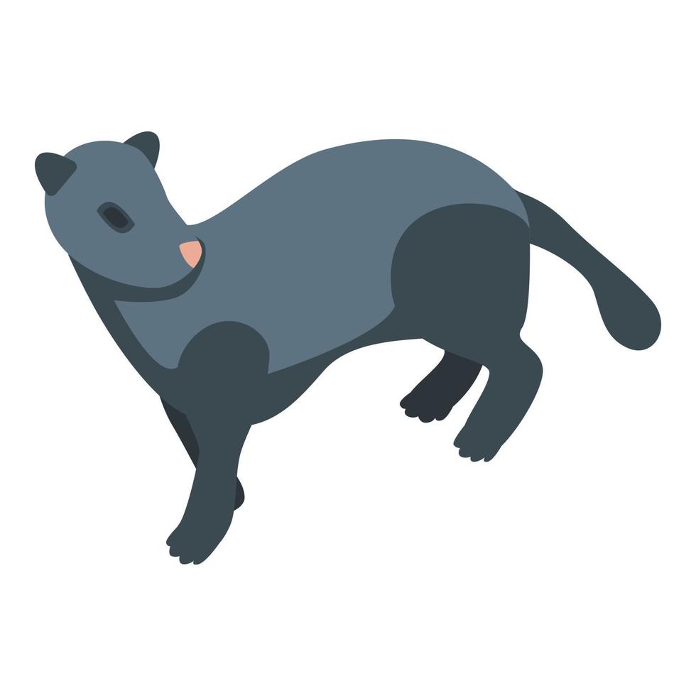 Forest mink icon, isometric style vector