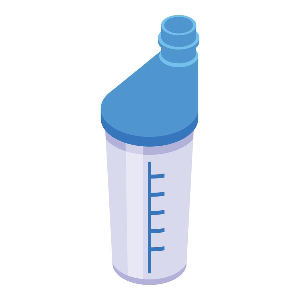 Sport nutrition shaker icon, isometric style vector