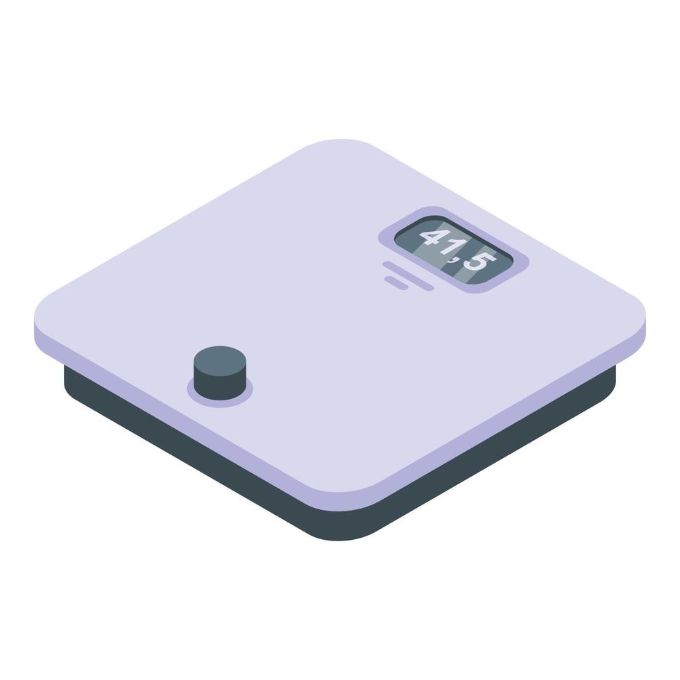 Bodybuilding scales icon, isometric style vector