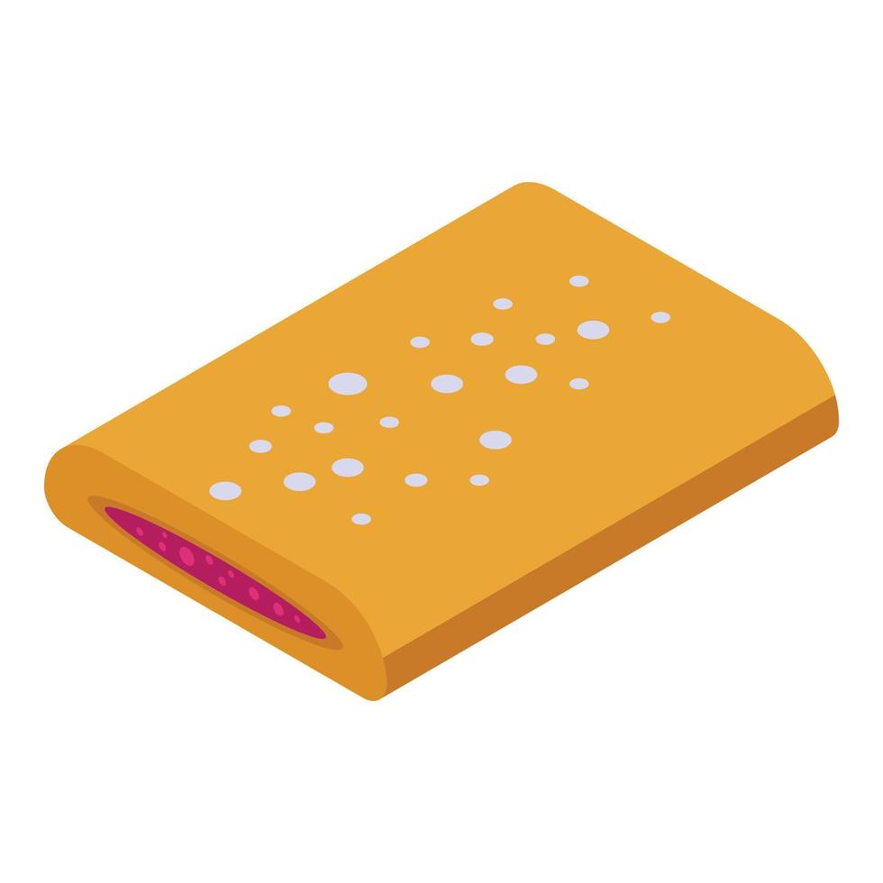 Figs biscuit icon, isometric style vector